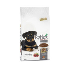 Reflex Puppy Lamb Kuzu Etli Pirinçli Yavru Köpek Maması 15Kg