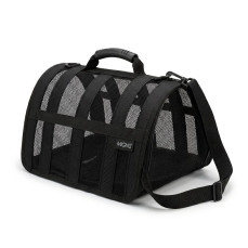 Migno Astra Fileli Model Kedi Köpek Taşıma Çantası Siyah (40x30x23 cm)