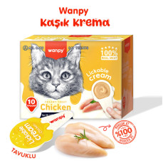 Wanpy Tavuklu Kaşık Krema Kedi Ödül Maması 10x16gr