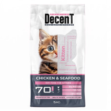Decent HEALTHY GROWTH Tavuklu & Balıklı Yavru Kedi Maması 15KG