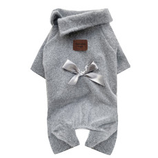 Alphadog Soft Gri Köpek Pijaması 4 Beden - [Large] (9-13 KG)