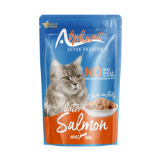 Alpha Jöleli Somonlu Pouch Yetişkin Konserve Kedi Maması 85 Gr