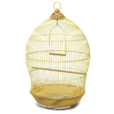 Dayang Kubbe Şeklinde Kuş Kafesi 48,5x48,5x76cm (Pirinç)