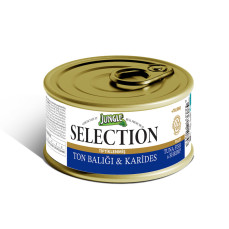 Jungle Selection Tiftiklenmiş Ton Balıklı ve Karidesli Kedi Konservesi 70 gr