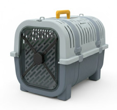 Teng Kedi ve Küçük Irk Köpekler İçin Taşıma Çantası Gri (51x33x36 cm)
