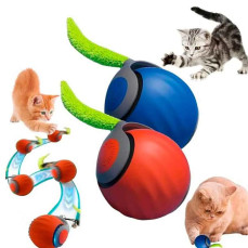 Teng Şarjlı Tüylü Otomatik Kedi Oyun Topu (Karışık Renklerde)