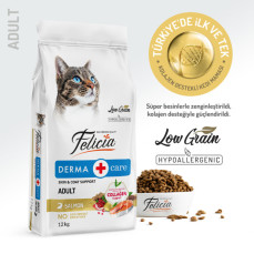 Felicia Az Tahıllı Yetişkin Somonlu HypoAllergenic Kedi Maması 12 Kg