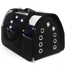 Pet Pretty Flybag Şeffaf Köpek Kedi Taşıma Çantası (Siyah) 30x30x49cm
