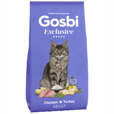 Gosbi Exclusive Düşük Tahıllı Tavuklu & Hindili Yetişkin Kedi Maması 6KG