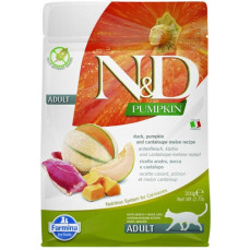 N&D Pumpkin - Ördekli, Balkabaklı ve Kavunlu Yetişkin Kedi Maması 300gr