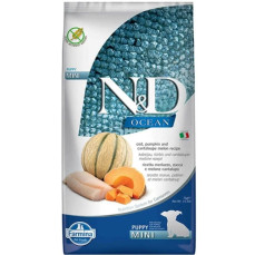 N&D Ocean - Morina Balıklı, Balkabaklı ve Kavunlu Küçük Irk Yavru Köpek Maması 7KG