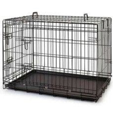 Katlanabilir Metal Kedi-Köpek Kafesi (Siyah) 107x71x78cm