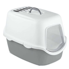 Stefanplast Cathy Filter Kapali Kedi Tuvaleti Gri 56x40x40 Cm