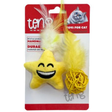 Teng Kedi Oyuncağı Bambu Top ve Yıldız Peluş