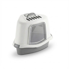 Stefanplast Sprint Corner Plus Beyaz/gri Kedi Tuvaleti 56x40x40cm