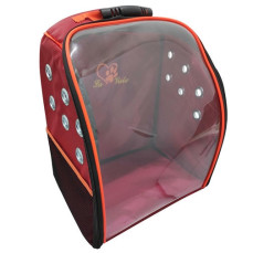Lavista Pet Twist Şeffaf Sırt Taşıma Çantası (Kırmızı) 40x32x26 cm