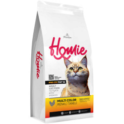 Homie Multi Color Renkli Taneli Tavuklu Yetişkin Kedi Maması 1 Kg