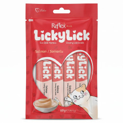Reflex Plus LickyLick Somonlu Sıvı Kedi Ödül Maması 4x15 gr