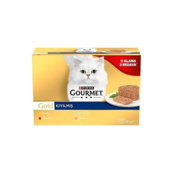 Gourmet Gold Kıyılmış Mix Seri Kedi Konservesi 85 gr 12 Al 9 Öde