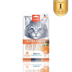 Wanpy Superfood Somonlu, Chia & Deniz Yosunlu Krema Kedi Ödülü 5x14 gr