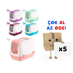 Şenyayla Kapalı Kedi Tuvaleti Büyük Boy 46*66*52 cm 5'li Paket