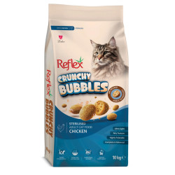 Reflex Crunchy Bubbles Kısırlaştırılmış Tavuklu Yetişkin Kedi Maması 10 kg