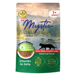 Mystic Jöleli Tavuklu ve Ciğerli Yetişkin Kedi Konservesi 85 gr