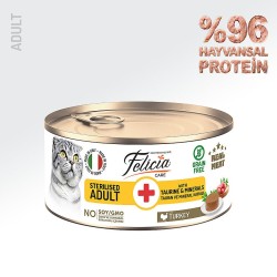 Felicia Hindili Ezme Kısırlaştırılmış Kedi Konserve Maması 85 Gr