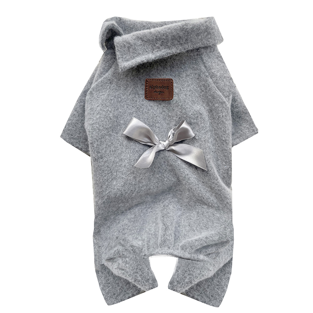 Alphadog Soft Gri Köpek Pijaması 3 Beden - [Medium] (6-9 KG)