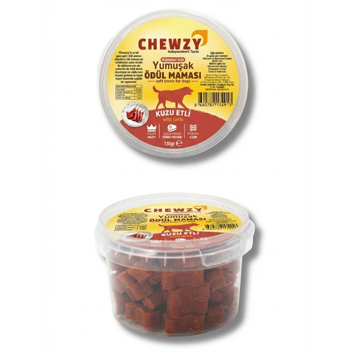 Chewzy Köpek İçin Kuzulu Yumuşak Ödül Maması 130gr