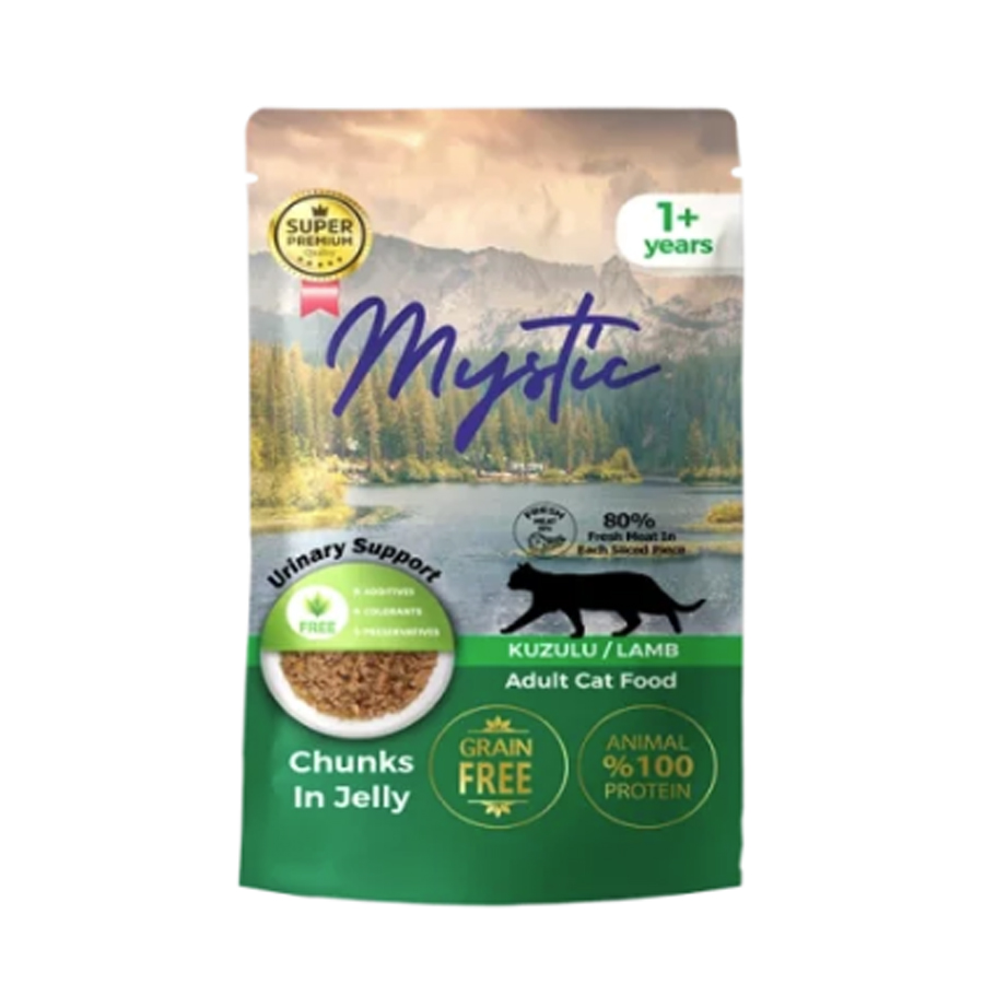 Mystic Jöleli Yetişkin Kedi Konservesi Kuzulu 85 gr