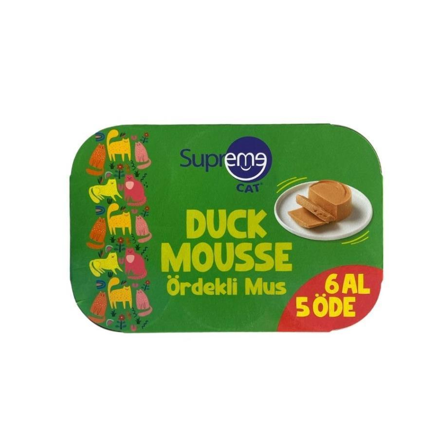 Supreme Cat Mousse Ördekli Püre Yaş Kedi Maması 85 Gr 6 Al 5 Öde