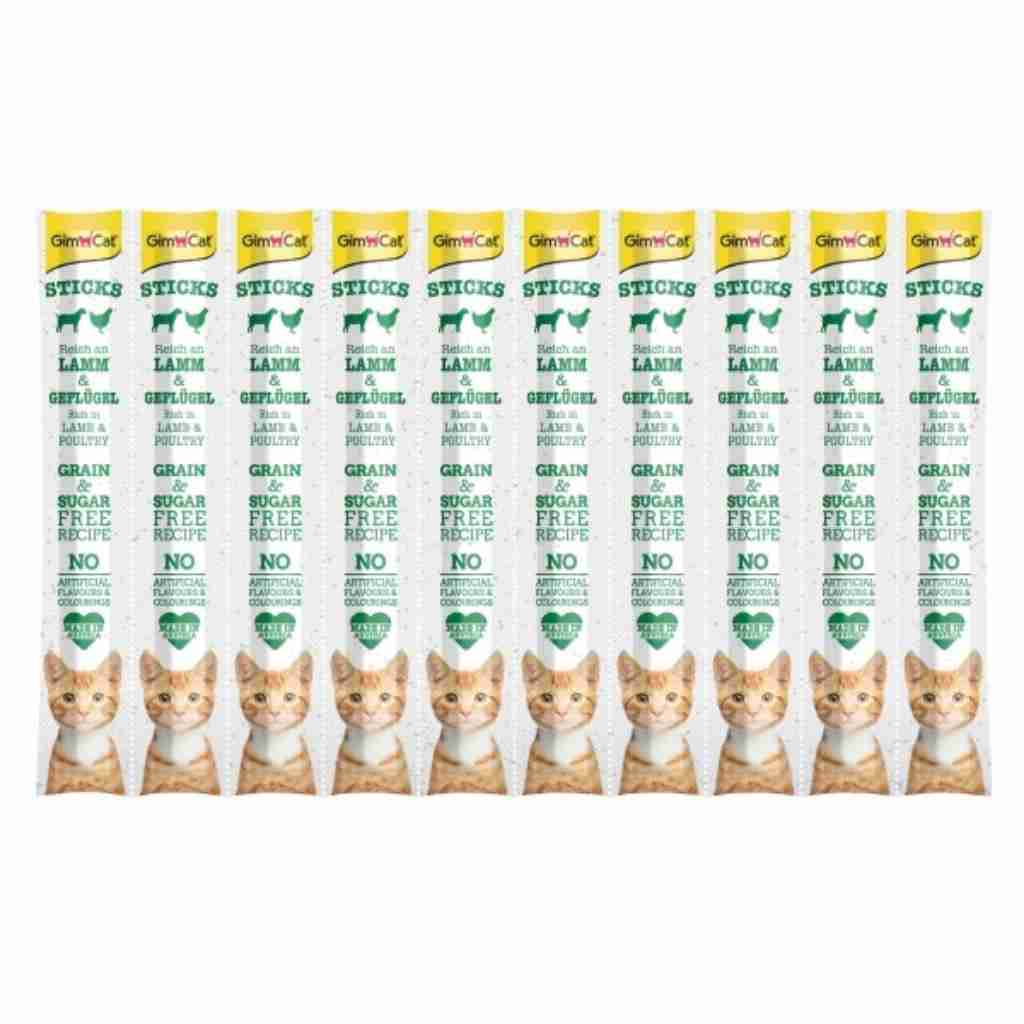 GimCat Sticks Kuzu ve Tavuklu Tavuk Etli Kedi Ödül Çubugu 50 Gr