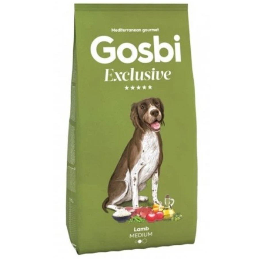 Gosbi Exclusive Düşük Tahıllı Kuzulu Orta Irk Yetişkin Köpek Maması 3KG