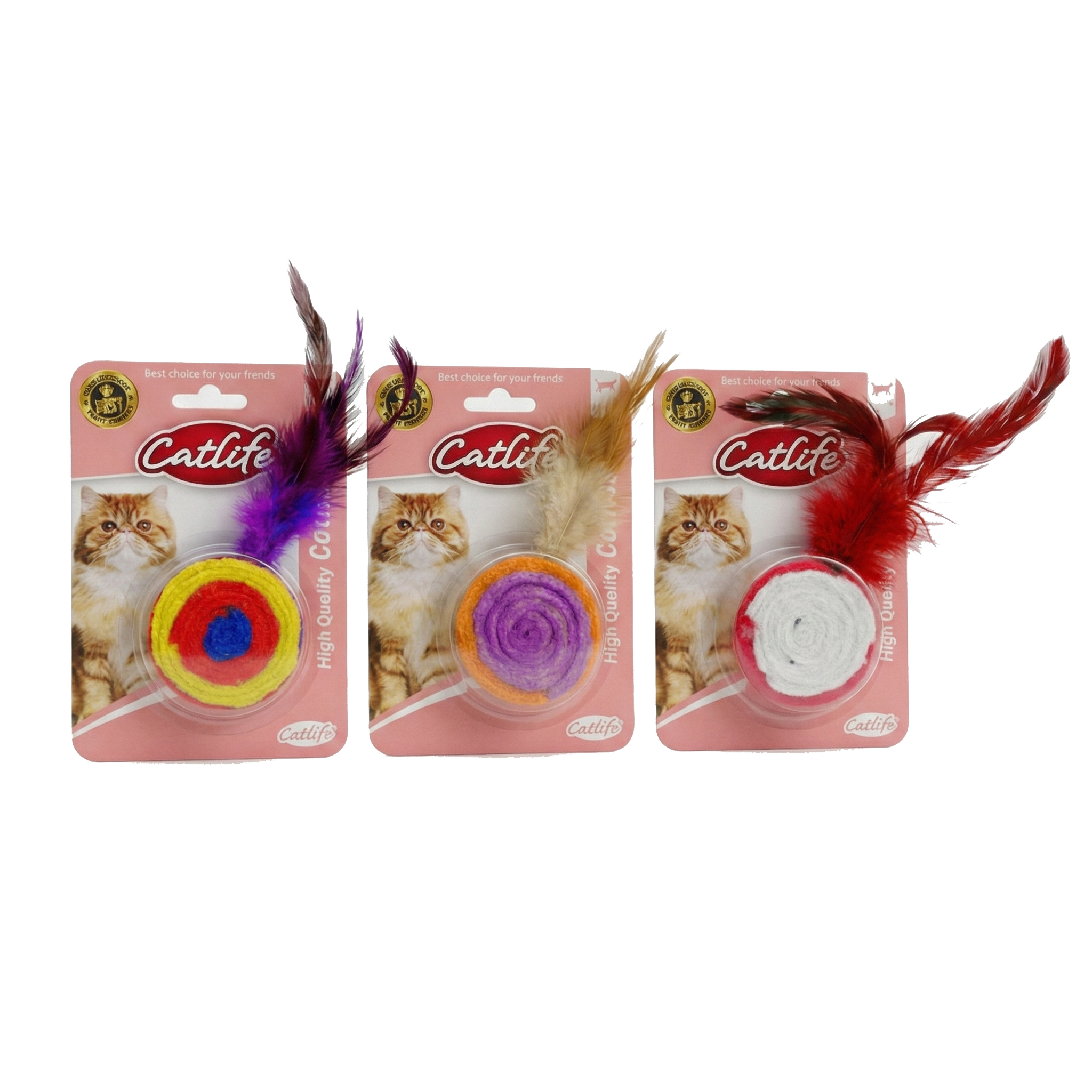 Catlife Tüylü Gökkuşağı Kedi Oyuncağı
