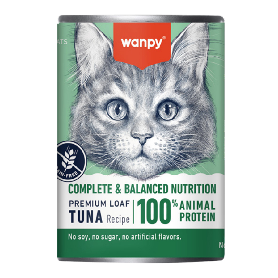 Wanpy Tahılsız Gerçek Et Kedi Konservesi Ton Balıklı 375gr