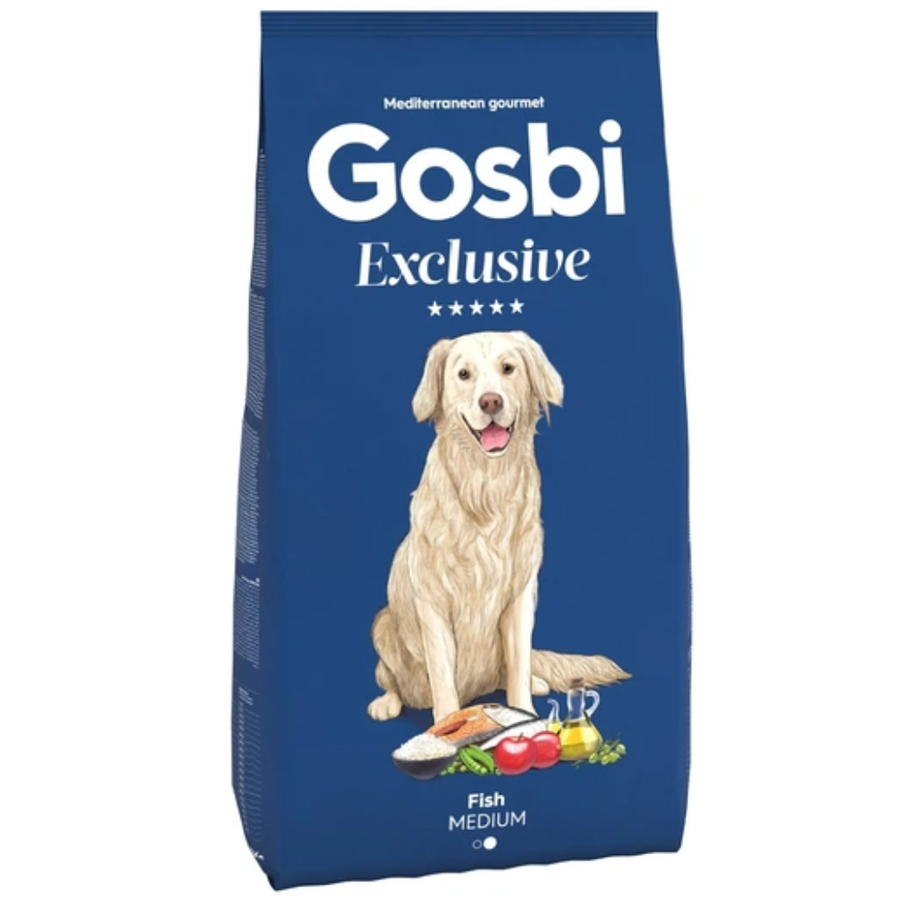 Gosbi Exclusive Düşük Tahıllı Balıklı Orta Irk Yetişkin Köpek Maması 3KG