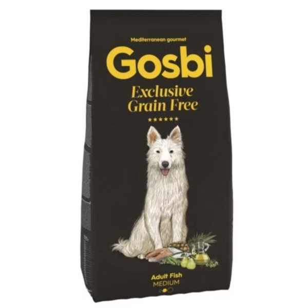 Gosbi Exclusive Tahılsız Balıklı Orta Irk Yetişkin Köpek Maması 12KG