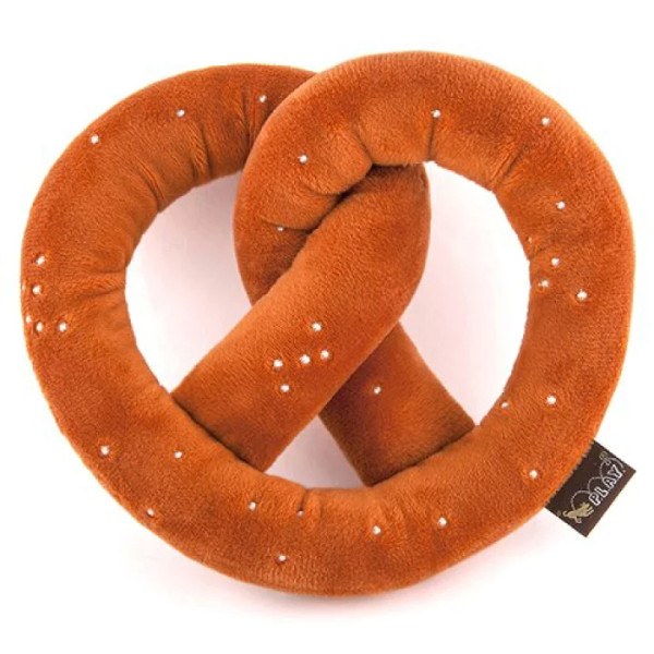 Play Pet Uluslararası Klasik - Bretzel Peluş Köpek Oyuncağı