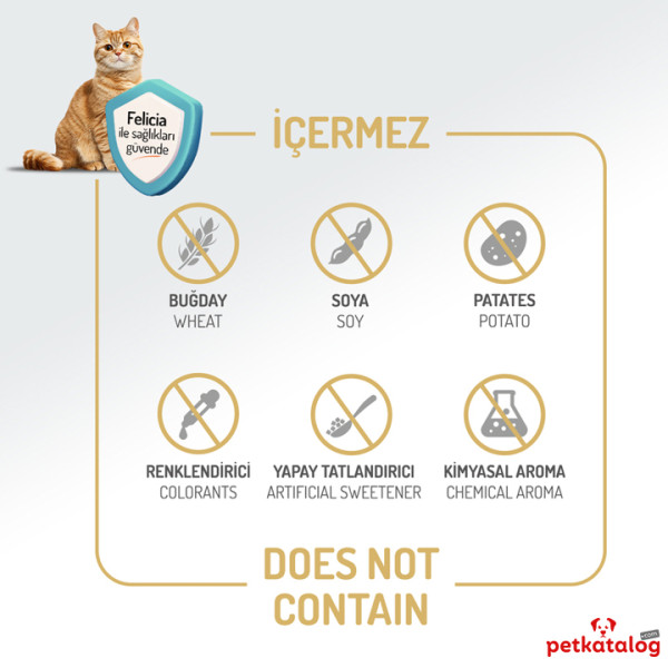 Felicia HypoAllergenic Kolajenli Tavuklu Az Tahıllı Kısırlaştırılmış Kedi Maması 2KG
