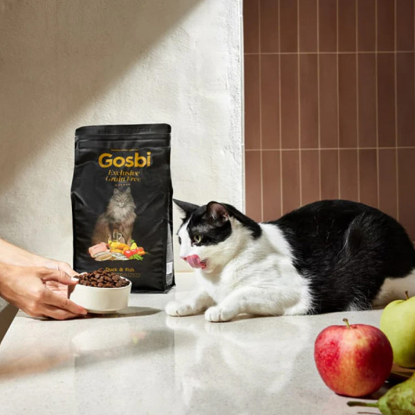 Gosbi Exclusive Tahılsız Ördekli & Balıklı Kısırlaştırılmış Kedi Maması 2KG