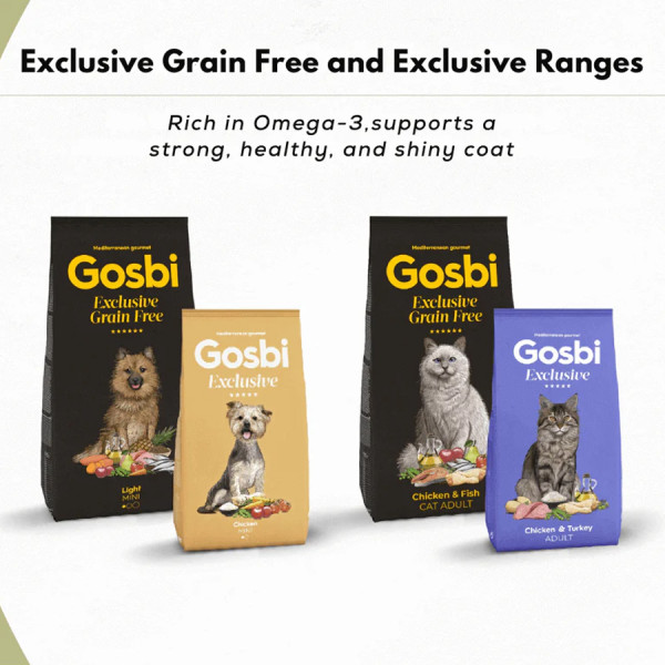 Gosbi Exclusive Tahılsız Ördekli & Balıklı Kısırlaştırılmış Kedi Maması 2KG