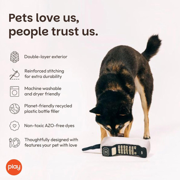 Play Pet 90lar - Telsiz telefon Peluş Köpek Oyuncağı