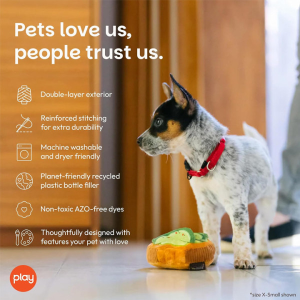 Play Pet Brunch - Avokado tost (Mini) Peluş Köpek Oyuncağı