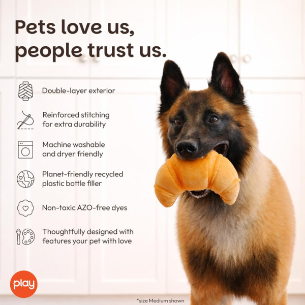 Play Pet Brunch - Kruvasan Peluş Köpek Oyuncağı