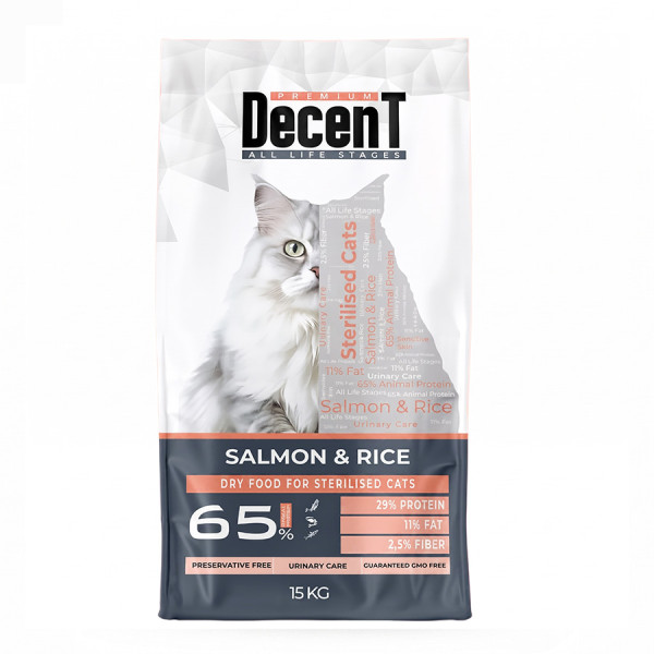 Decent URINARY Somonlu Kısırlaştırılmış Kedi Maması 15KG