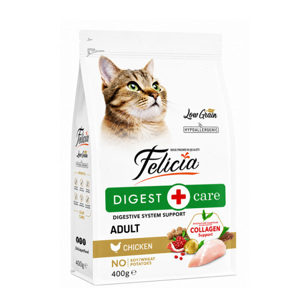 Felicia HypoAllergenic Kolajenli Tavuklu Az Tahıllı Yetişkin Kedi Maması 400GR