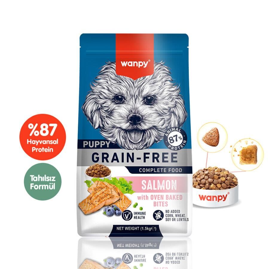 Wanpy Tahılsız Somonlu Yavru Köpek Maması 1,5 Kg