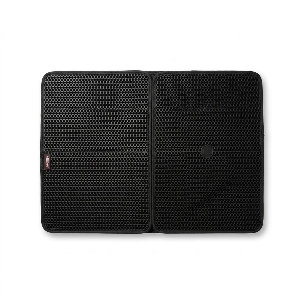 Teng İkili Elekli Kedi Kumu Paspası 60x 81 Cm (Siyah)