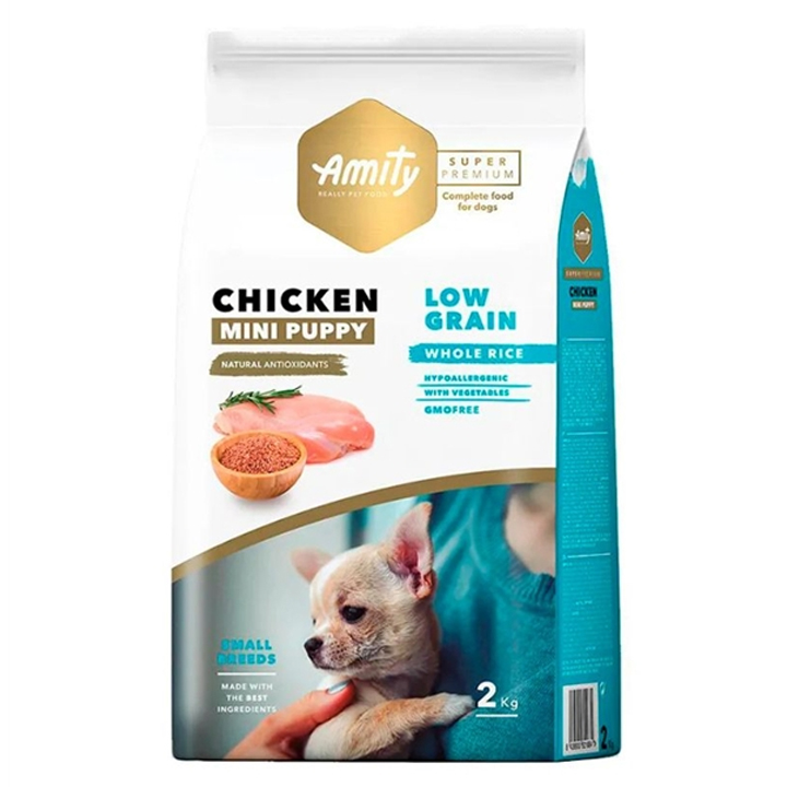 Amity Süper Premium Puppy Chicken Düşük Tahıllı Tavuklu Küçük Irk Yavru Köpek Maması 2KG